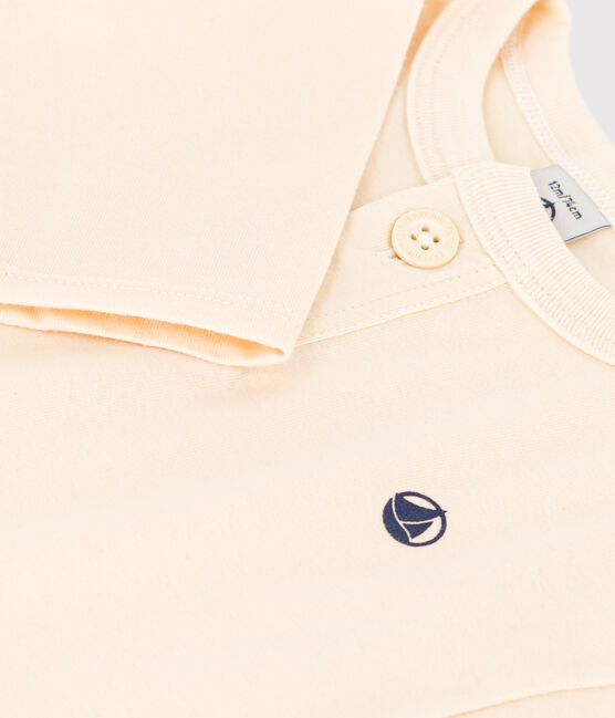 Langärmeliges Baby-T-Shirt aus Jersey naturfarben AVALANCHE