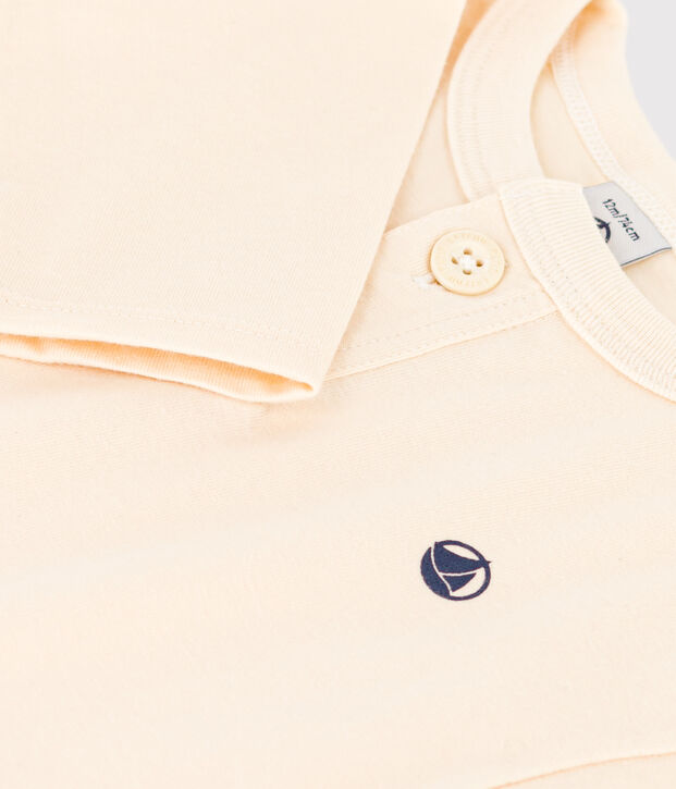 Lang&auml;rmeliges Baby-T-Shirt aus Jersey naturfarben