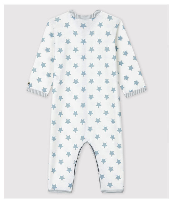 Fußloser Baby-Strampler aus Baumwolle mit Sternen-Motiv in Grau weiss ECUME/grau MISTIGRI