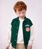 Kinder College-Jacke aus Baumwolle im Colorblock gr&uuml;n/beige