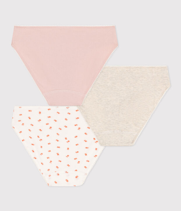 3er-Set Slips aus Baumwolle mit Blumenmuster f&uuml;r M&auml;dchen vielfarbig