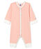 Baby-Strampler in Rippstrick für Mädchen rosa ROSAKO/weiss MARSHMALLOW