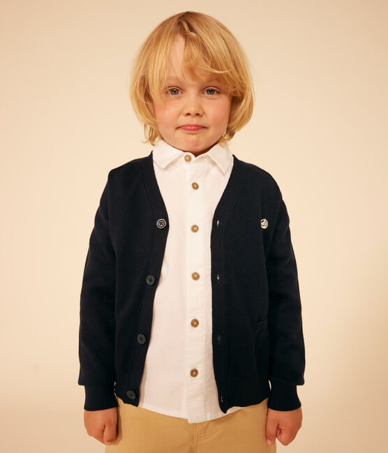 Kinder-Cardigan aus Baumwolle für Jungen blau SMOKING
