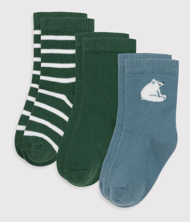 3er-Set Baby-Socken aus Baumwolle vielfarbig