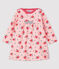 Langärmeliges Baby-Kleid für Mädchen rosa MINOIS/weiss MULTICO