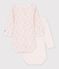Lot de 2 bodies manches longues en coton. vielfarbig