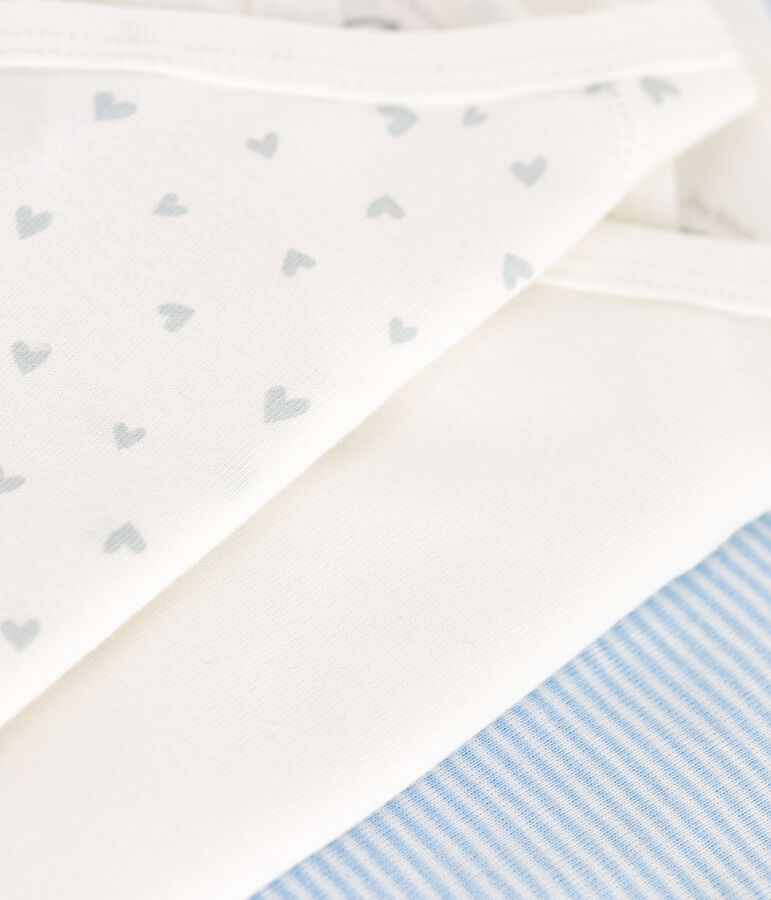 3er-Set lang&auml;rmelige Wickelbodys aus bedruckter Baumwolle variante 1