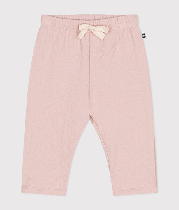 Baby-Hose aus gestepptem Doppeljersey rosa