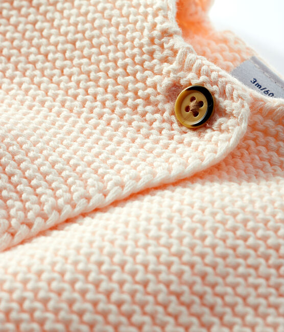 Baby-Cardigan aus Bio-Baumwollstrick rosa FLEUR