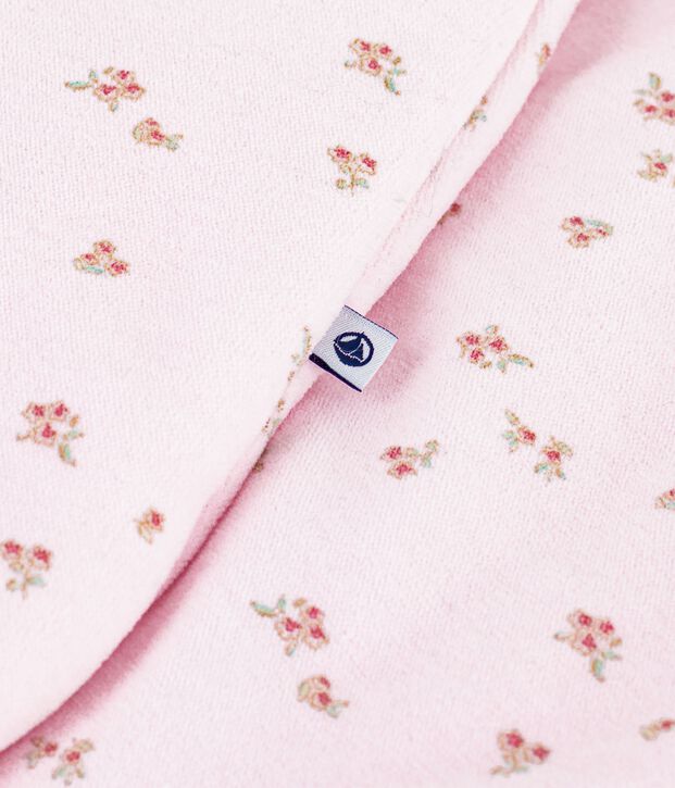 Babyschlafsack aus Nicki mit Blumenmotiv TOG-Wert 3 rosa/vielfarbig
