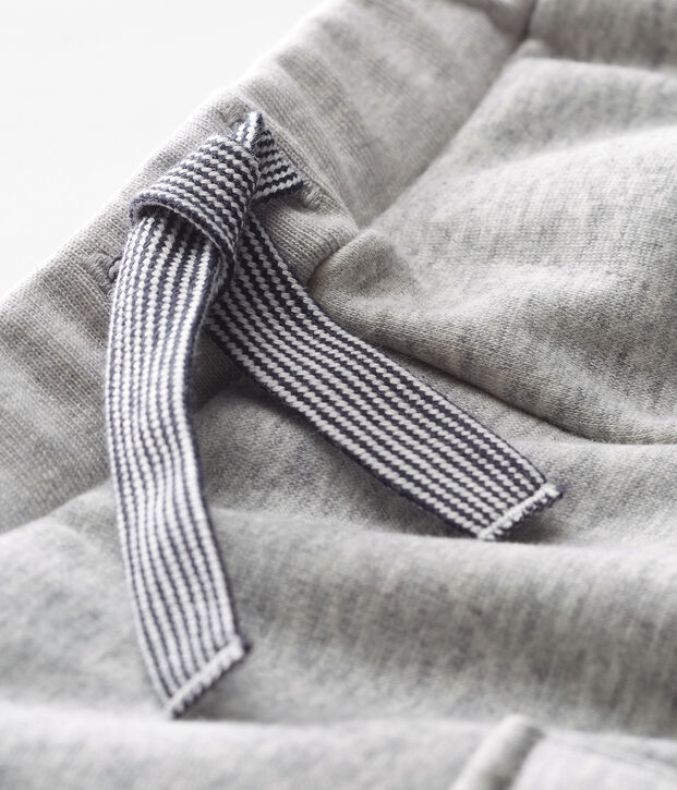 Babyhose aus Samtstrick f&uuml;r Jungen grau