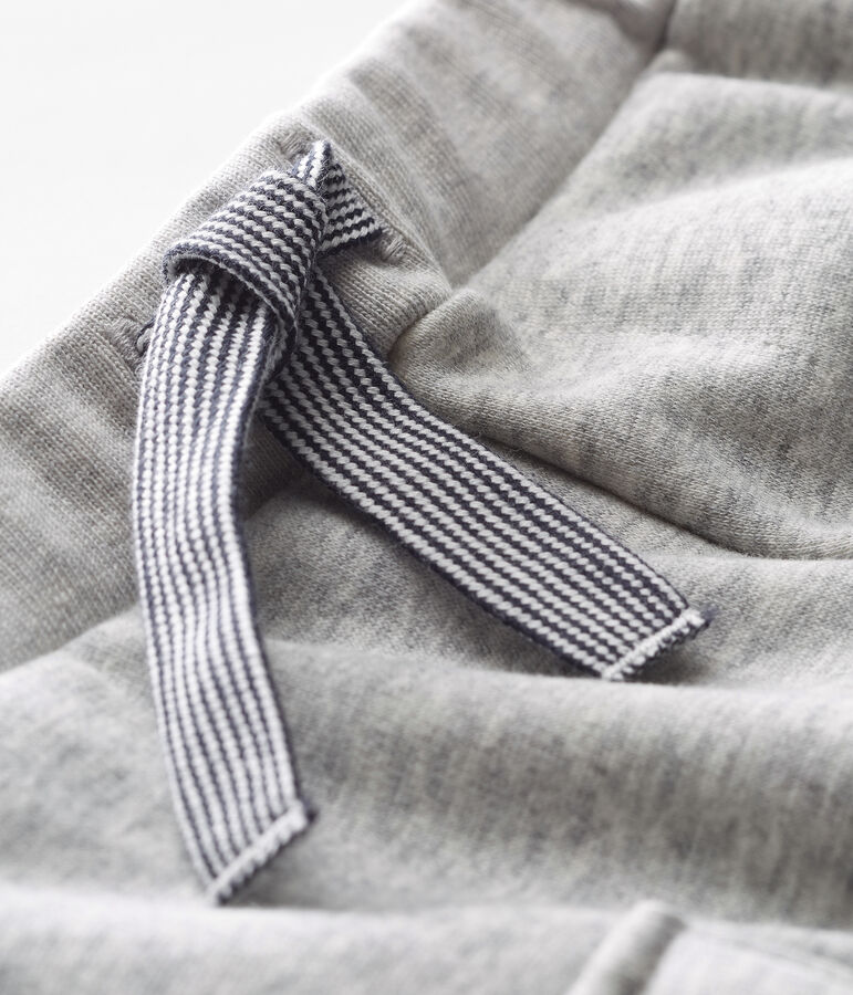 Babyhose aus Samtstrick f&uuml;r Jungen grau