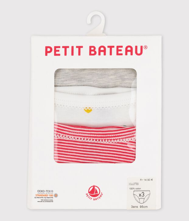 3er-Set Unterhosen f&uuml;r kleine M&auml;dchen vielfarbig