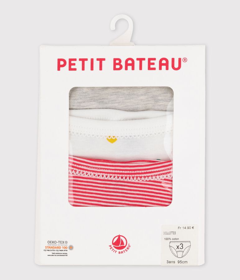 3er-Set Unterhosen f&uuml;r kleine M&auml;dchen variante 1