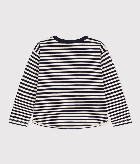 Langärmeliges T-Shirt aus Doppeljersey für Kinder/Jungen blau SMOKING/ AVALANCHE