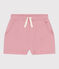 Kinder-Shorts aus einfarbiger Baumwolle rosa CHARME