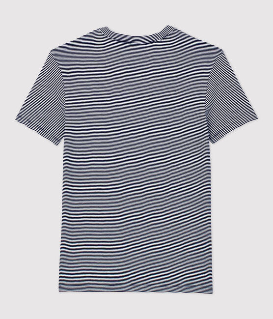 T-Shirt L’ICONIQUE aus Baumwolle mit rundem Ausschnitt für Damen blau SMOKING/weiss MARSHMALLOW