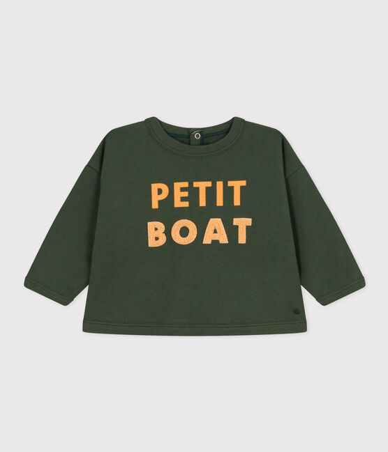 Baby-Sweatshirt aus Molton grün AVORIAZ