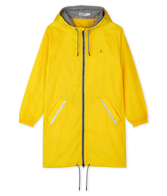 Lange winddichte jacke damen gelb JAUNE
