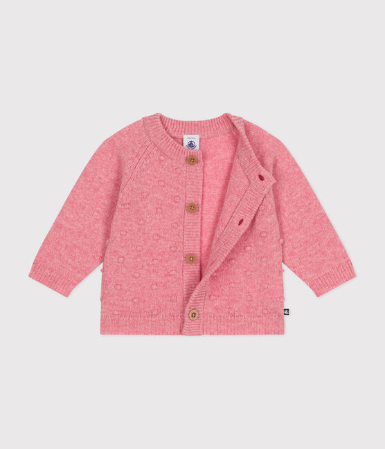 Baby-Cardigan aus Strick mit Wollanteil rosa ROSELINE CHINE