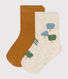 2er-Set Baby-Socken aus Baumwolle mit Tannenbäumen