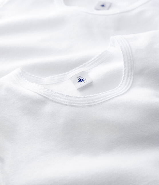 2er-Set kurzärmelige weiße T-Shirts für Mädchen variante 1