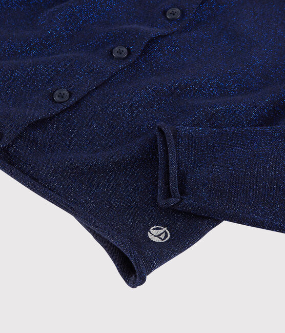 Kinder-Cardigan aus Baumwolle für Mädchen blau SMOKING BRILLANT