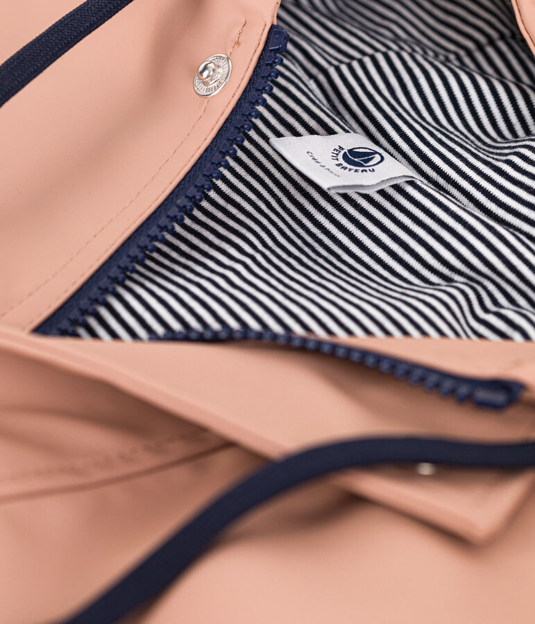 Klassische Regenjacke aus recyceltem Material und Bio-Baumwolle beige