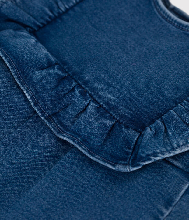 &Auml;rmelloses Baby-Kleid aus Jeansstoff blau