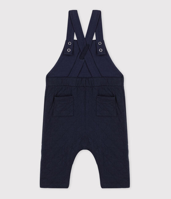 Lange Baby-Latzhose aus gestepptem Doppeljersey blau SMOKING
