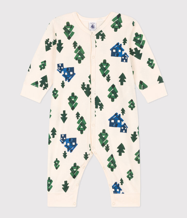 Strampler aus Baumwolle ohne F&uuml;&szlig;e naturfarben/vielfarbig