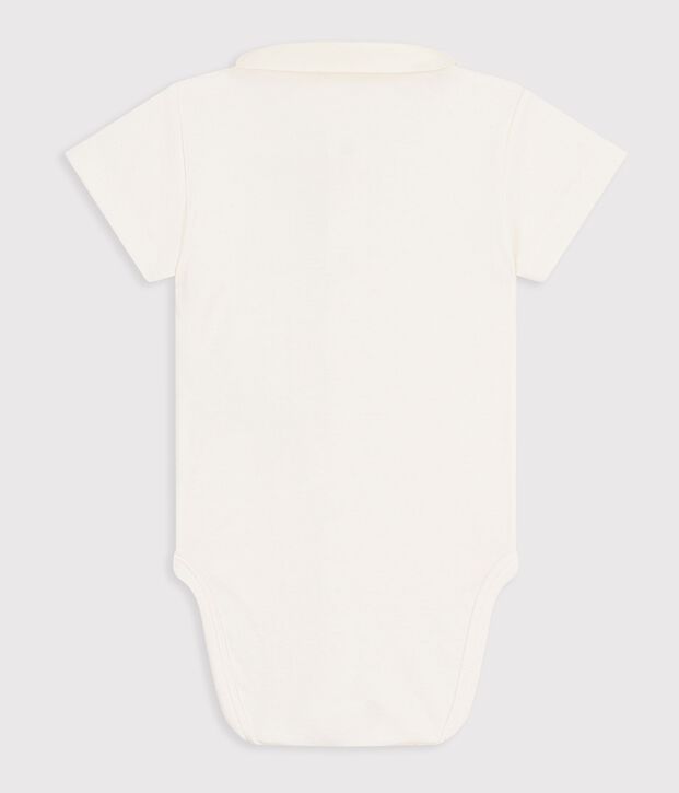 Kurz&auml;rmeliger Baby-Body aus Baumwolle mit Stickereien blau/blau