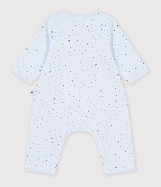 Baby-Bodyjama ohne F&uuml;&szlig;chen aus Baumwolle mit Sternen blau/vielfarbig