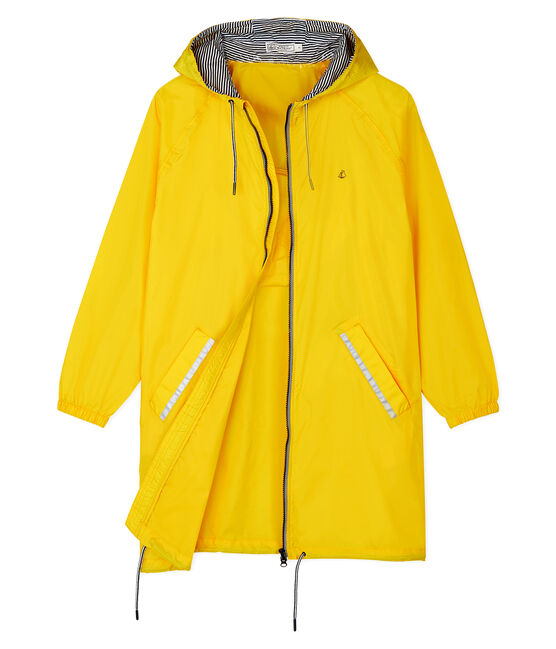 Lange winddichte jacke damen gelb JAUNE