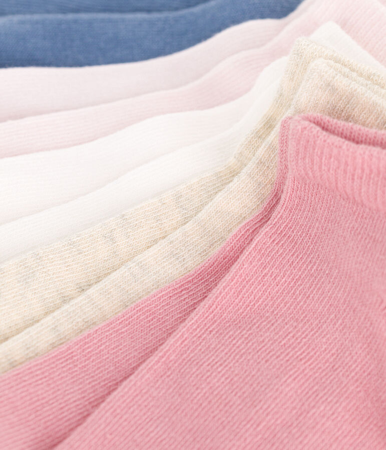 5er-Set Kinder-Socken aus einfarbiger Baumwolle vielfarbig