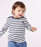Baby-Streifenshirt aus dickem Jersey weiss MARSHMALLOW/blau SMOKING