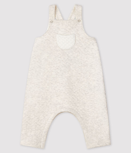 Lange Baby-Latzhose aus Doppeljersey beige MONTELIMAR CHINE