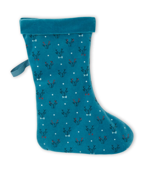 Weihnachtssocken blau CONTES/weiss MULTICO