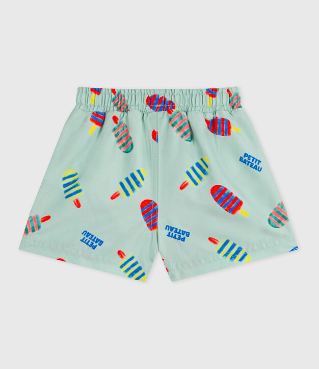 Baby-Badeshorts mit Eismotiven blau/vielfarbig