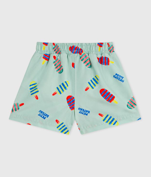 Baby-Badeshorts mit Eismotiven blau/vielfarbig