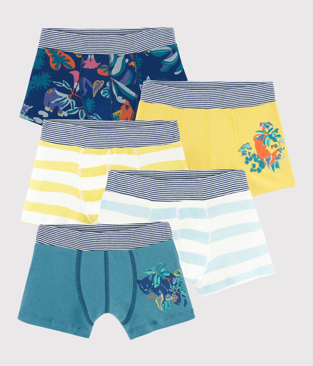 Set mit 5 Boxershorts mit Dschungel-Print f&uuml;r kleine Jungen vielfarbig