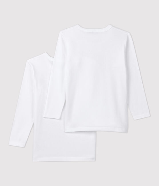 2er-Set langärmelige weiße T-Shirts für Jungen variante 1