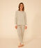 Damen-Pyjama aus Baumwolle mit Blumenmuster weiss AVALANCHE/ MULTICO