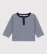 Langärmeliges Baby-T-Shirt aus Doppeljersey mit Ringelstreifen