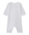 Baby-Jungen-Strampler ohne Fuß grau POUSSIERE/weiss ECUME