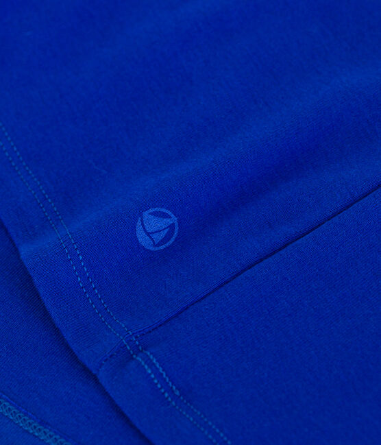 Damen-T-Shirt L'Iconique aus einfarbiger Baumwolle blau SURF