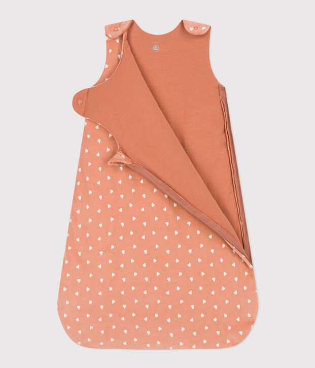 Babyschlafsack aus Nicki TOG 2 rosa/weiss
