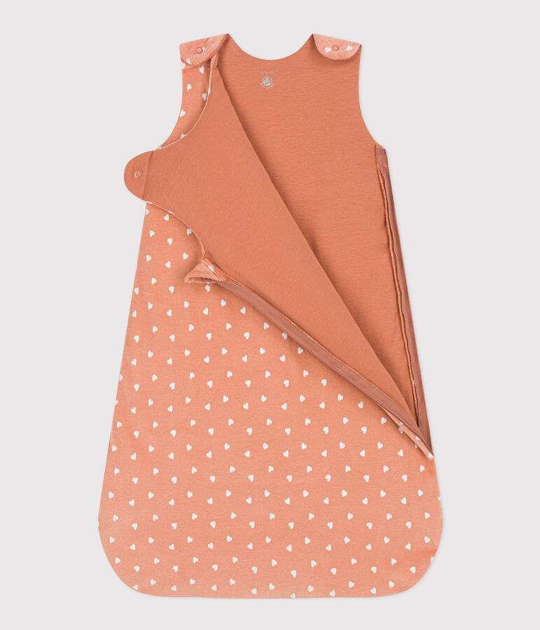 Babyschlafsack aus Nicki TOG 2 rosa/weiss