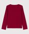Langärmeliges T-Shirt für Mädchen / Jungen rot SANGRIA