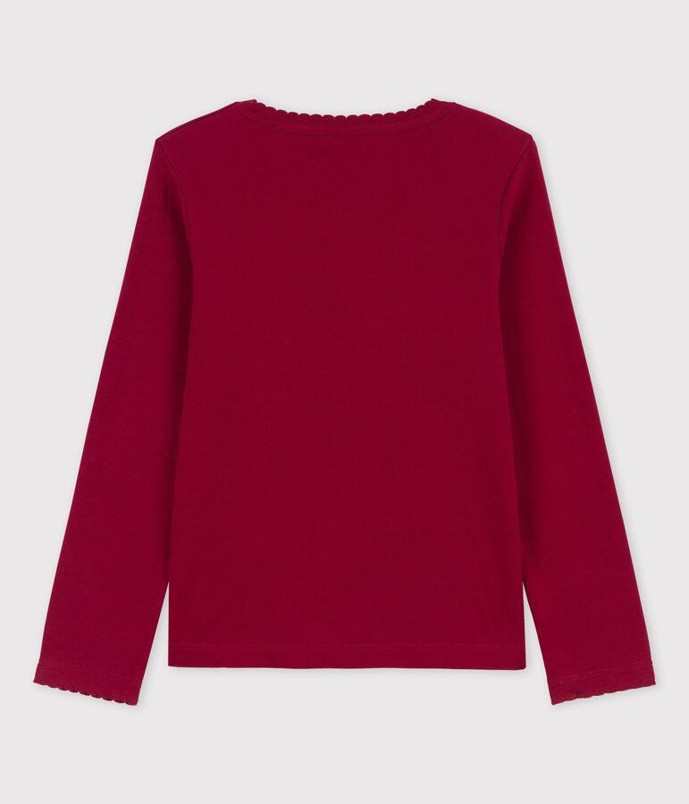 Lang&auml;rmeliges T-Shirt f&uuml;r M&auml;dchen / Jungen rot SANGRIA